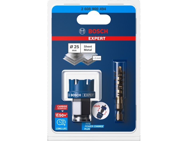 Žaga za izrezovanje lukenj Bosch EXPERT Sheet Metal, Dimenzije: 25x5mm, 2608900494